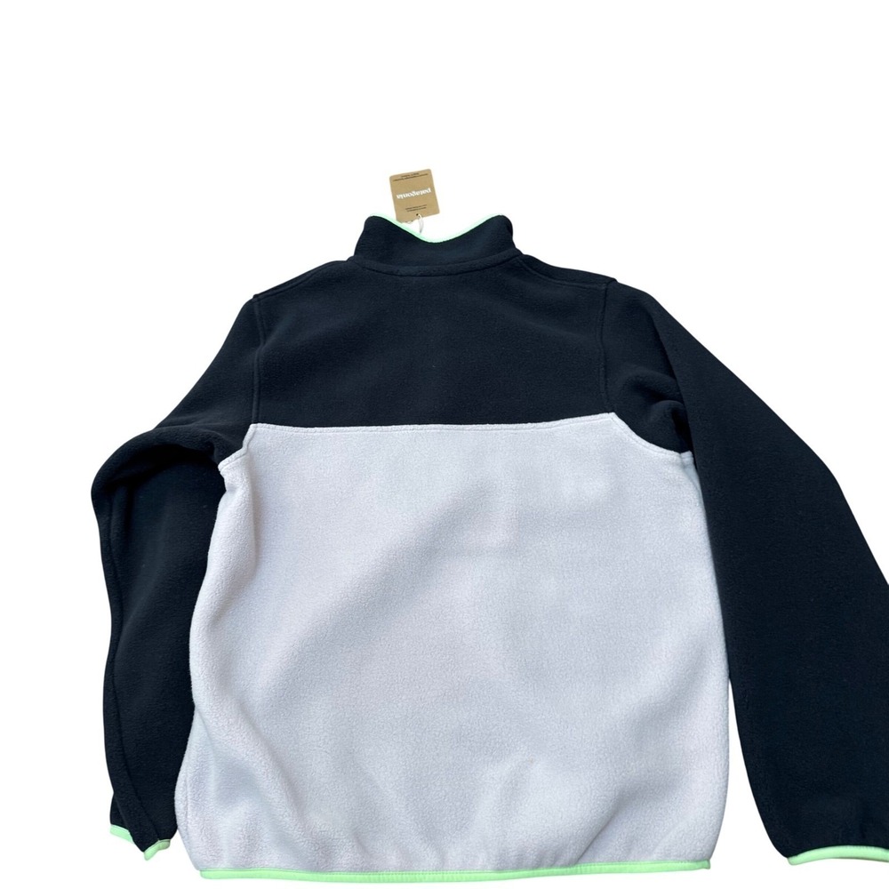 Patagonia Lightweight Synchilla Fleece Pullover Snap-T Navy Lavendar Size M - Picture 2 of 4